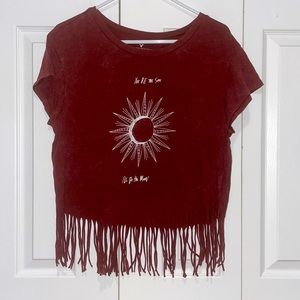 American Eagle fringe crop top